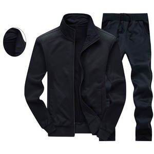 Conjunto Deportivo de Invierno para Hombre, Dos Piezas, Transpirable, 100% Algodón, Sudadera y Pantalones de Felpa - Product Image 1