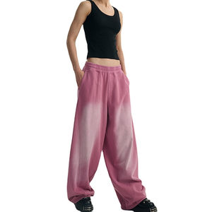 Pantalones de chándal de hombre de pierna ancha, holgados, de peso pesado, con lavado vintage, estilo urbano, personalizados por fabricante 2026 - Product Image 4