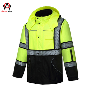 2024 Unisex High Quality Polyester Reflective Safety Jacket Custom Logo Printing Full Sleeves Nylon Front Zipper Clothing - Product Image 6