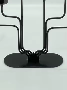 Metal Wire Menorah Candleholder <b>Black</b> Powder Coated <b>Candlestick</b> <b>Holder</b> Christmas & Wedding Decorative <b>Holder</b> by decor impex - Product Image 4