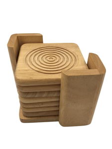 Sous-verres carrés en bois finis en noyer de luxe Couvercle en verre de table carré pour la maison et l'hôtel Design de tapis et de coussinets élégants - Product Image 5