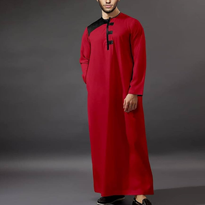 Thobe à manches longues de style saoudien pour hommes musulmans vêtements islamiques modestes confortables Jubba Moyen-Orient - Product Image 1