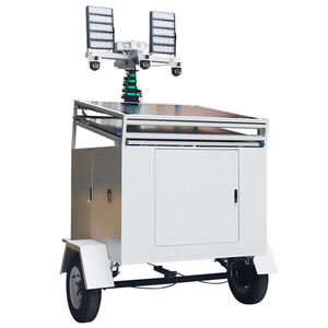 Torre de Luz LED Solar Autónoma con Remolque, Mástil Telescópico Eléctrico de 9m, Cámara CCTV con Clasificación IP65 para Operaciones de Construcción y Minería - Product Image 4