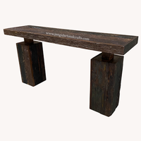 Table Console Industrielle Vintage Jodhpur Vieux Chemin de Fer en Bois Dormeur Bois Antique Recyclé Style Rustique Exportateurs de Meubles de Maison