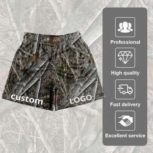 Pantalones cortos de diseño de malla para hombre sólidos, totalmente personalizados, de doble capa, transpirables, de secado rápido, de alta calidad, con estampado de transferencia de calor High Street - Product Image 2