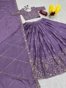 Lehenga choli ชุดปักด้ายและลำดับงานปาร์ตี้สำหรับงานแต่งงาน lengha เสื้อล่าสุด ghaghra choli - Product Image 4