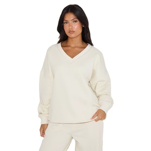 Sweat-shirt pull mode pour femmes Design simple Coupe décontractée Warm Streetwear Vêtements de marque privée Logo personnalisé d'usine OEM - Product Image 1