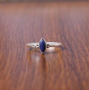 Handmade 925 Sterling Silver Statement <b>Ring</b> for Women Classic <b>Lapis</b> <b>Lazuli</b> Cabochon Diamond for Party Girls' Fashion Jewelry - Product Image 5