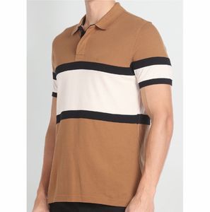 เสื้อลำลองสำหรับผู้ชายสีทึบผ้าถักนิตติ้งดีไซต์ระบายอากาศได้ดีสำหรับใส่ในฤดูร้อน - Product Image 3