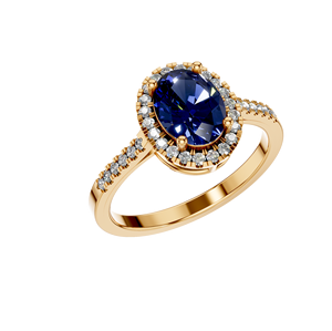 Bague de fiançailles pour femme en argent sterling 925 rhodié VVS D Moissanite ovale saphir synthétique broche réglage bijoux fins mariage - Product Image 6
