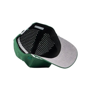 Custom Branded Logo Breathable Golf Hat 5-Panel Laser Cut Holes Custom Front / Side Rubber Logo Adjustable Back Closure Vietnam - Product Image 4