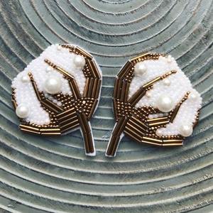 Boucles d'oreilles uniques faites à la main avec des perles, charmes classiques longs en turquoise, artistiques pour femmes, anniversaire, mariage - Product Image 3