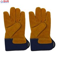 Guantes de conductor de cuero de grano de piel de cabra de vaca de alta calidad Guantes de trabajo de cuero para hombres Guantes de uso general