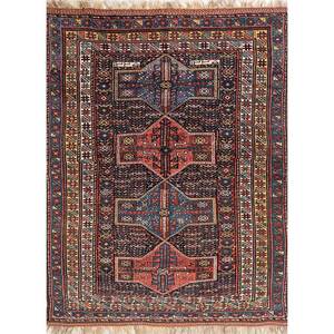 Alfombra de Lana Anudada a Mano Kiaan 9x12, Rectangular, Geométrica, Rosa y Morada, para Decoración de Sala de Estar o Pasillo - Modelo Paem-611 - Product Image 1