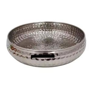 Cuenco de chocolate martillado de Metal plateado de primera calidad, elegante cuenco para servidor de Chocolate, soporte para mesa dulce para bodas y fiestas - Product Image 2