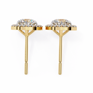 Boucles d'oreilles uniques en or 18 carats avec diamant de laboratoire, boucles d'oreilles de qualité supérieure - Product Image 4
