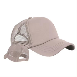 Gorra de camionero de malla de espuma de 5 paneles de alta calidad con logotipo bordado personalizado - Product Image 3