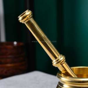 Pure Brass <b>Mortar</b> and Pestle Set Imam Dasta Ohkli Musal Kharal Set Decorative Brass <b>Mortar</b> and Pestle High on Sale From India - Product Image 4