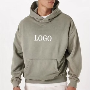 Sweat à capuche unisexe en coton polaire de haute qualité pour hommes Logo personnalisé pull sweat français éponge poids lourd sweat à capuche uni vierge - Product Image 4