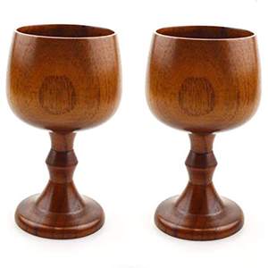 Copa de vino de madera y artículos de fiesta para beber, vasos de vino para fiesta de boda, para uso hecho a mano - Product Image 3