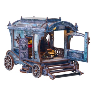 IIECREATE Casa en Miniatura K-1088 Nuevo Coche Móvil Rompecabezas 3D de Madera DIY Casa de Muñecas para Adultos - Product Image 1