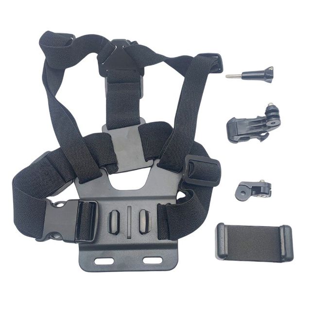 Mobile Phone Chest Mount Harness Strap Holder Adjustable Elastic Cell Phone Clip Action Camera POV for Samsung iPhone Plus Etc