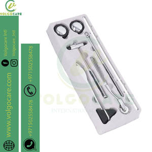 Juego de martillo médico portátil multifuncional de acero inoxidable de 5 uds. Martillo reflejo de percusión para piel - Product Image 3