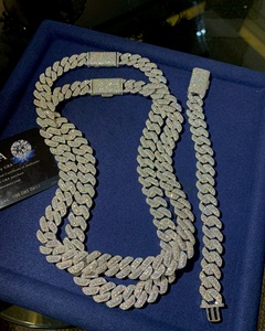 VVS Moissanite 925 plata esterlina 18MM 22 pulgadas 14K oro blanco colgante princesa corte Hip Hop Tester plata esterlina invertida - Product Image 3