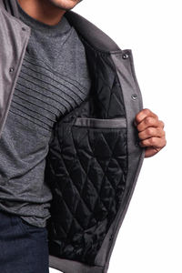 Veste universitaire en laine avec manches en cuir personnalisées, broderie streetwear, grande taille, style baseball vintage, pour hommes - Product Image 4