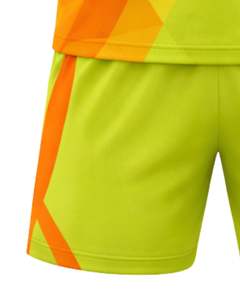 Manufacture Football Jersey And <b>Shorts</b> Set <b>Lime</b> <b>Green</b> Orange Polyester Breathable Quick Dry Soccer Training Team Uniform - Product Image 5