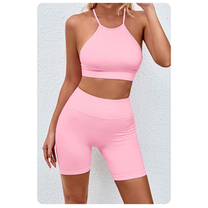 Ensemble de yoga doux respirant Matériau solide durable avec motif à carreaux Gym Fitness Sportswear pour l'entraînement et la gym - Product Image 3