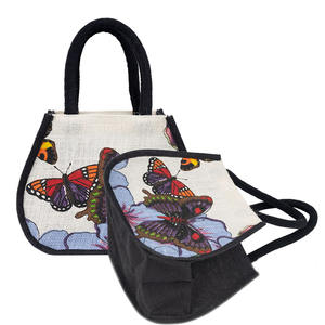 Sacs à provisions fourre-tout sacs de jute d'impression de mode à l'extérieur de la poche fabriqués en Inde Bengale occidental à Kolkata - Product Image 5