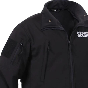 Chaqueta Cortavientos de Poliéster de Alta Calidad para Hombre, Negra, Cálida, de Seguridad, para Todas las Estaciones, Color Personalizado ODM, con Bolsillo - Product Image 3