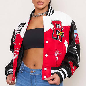 Women Varsity Lettermen College Genuine <b>Black</b> Leather Varsity Jackets College Baseball jacket for woman and <b>men</b> - Product Image 1