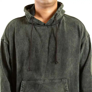 Heavy <b>Weight</b> Acid Washed Tracksuit <b>Blank</b> Mens Pullover Vintage Winter Tracksuit Customize Logo - Product Image 6