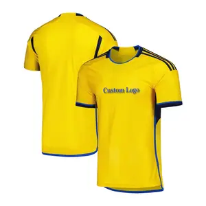 Kaus olahraga sepak bola lari/2024 desain kustom baru lengan pendek kaus sepak bola wanita harga grosir