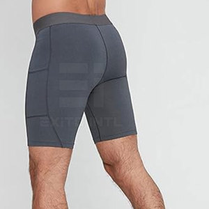Shorts de compression pour hommes en tissu à séchage rapide sur mesure, respirants, pour la gym, le fitness et l'entraînement - Product Image 5