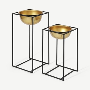 Pot de fleur et jardinières galvanisés à finition moderne haut de gamme décor de jardin extérieur longue durée pour la maison - Product Image 5
