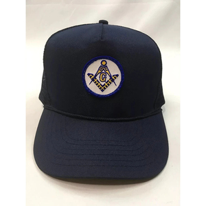 <b>Vintage</b> Freemasons Patch Embroidered <b>Trucker</b> Hat Blue Otto <b>Cap</b> Masonic Snapback Regalia Embroidery Letter Hip Hop Custom Hats - Product Image 1