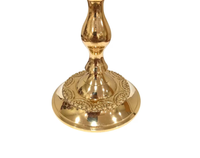 Bougeoir fantaisie de style antique en laiton brillant, finition antique, qualité supérieure, fabriqué en métal, fournitures en provenance d'Inde
