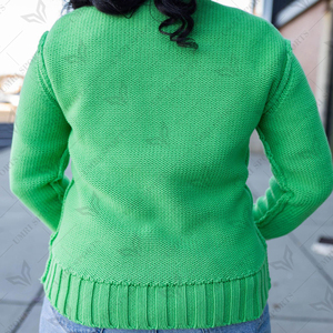 Suéteres de Punto de Cuello Redondo Unisex de Alta Calidad, Color Verde, Personalizados, Casuales, para Otoño e Invierno, para Uso en Exteriores, con Logotipo Personalizado - Product Image 4