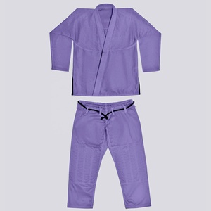 2024 BJJ Gis avec broderie et étiquettes personnalisées, coutures contrastées, cordon de serrage, boucles, évents latéraux (rouge, blanc, bleu, noir, marine) - Product Image 1