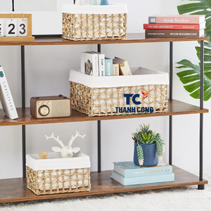 MEJOR ARTÍCULO Cesta de almacenamiento de jacinto de agua hecha a mano Estilo vintage Multifuncional Ecológico Elección sostenible para boda - Product Image 2