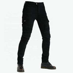 D-Ride Moto <b>Black</b> Motorcycle Jeans with Removable Knee and Hip Protectors Quick Dry & Breathable for <b>Men</b> All Seasons - Product Image 3