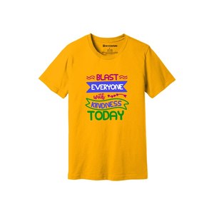 Thèmes de gentillesse imprimer 100% t-shirt en tissu de coton 160-180 à lourd GSM 12 couleurs disponibles Personnalisé votre propre conception et placement - Product Image 6