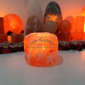 OEM Supports de lampes à thé au sel de l'Himalaya écologiques personnalisés Certifié ISO Style Feng Shui Technique sculptée Produit chimique naturel à faible quantité minimale de commande - Product Image 2