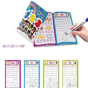 Libro de Cuentos en Francés para el Aprendizaje Temprano, Libro Circular con Páginas para Trazar y Dibujar, Pegatinas de Estrellas y Dibujos Animados - Product Image 5