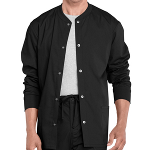 Chaqueta médica para hombre con logotipo personalizado, cómoda tela elástica de LICRA y poliéster, uniforme médico de Enfermería de Color sólido para hospitales - Product Image 1