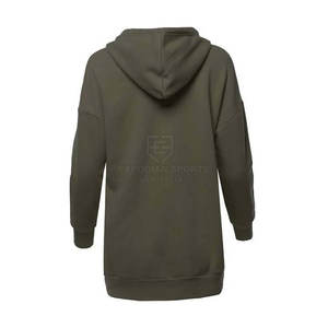 Sweat-shirt long tendance pour femme, style hiver, taille personnalisée, logo sur le devant, coton, pull à capuche, vêtement décontracté - Product Image 2