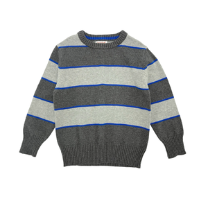 Suéter de Punto a Rayas para Niños |   Jersey de Manga Larga con Cuello Redondo |   Suéter Suave, Transpirable y Ecológico, Talla Grande - Product Image 1